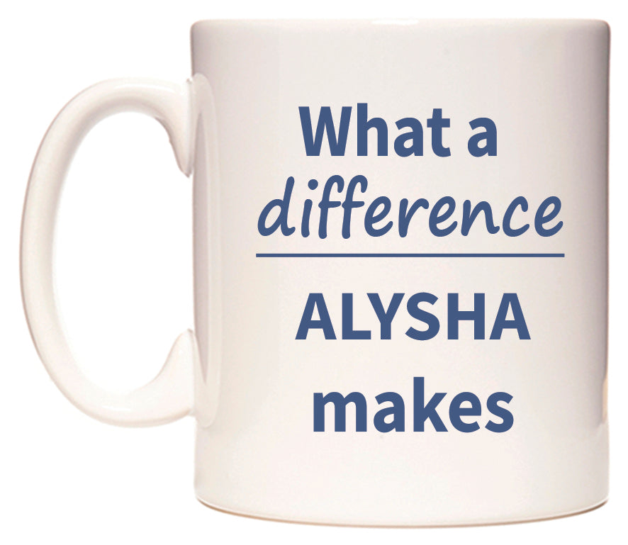 What a difference ALYSHA makes Mug