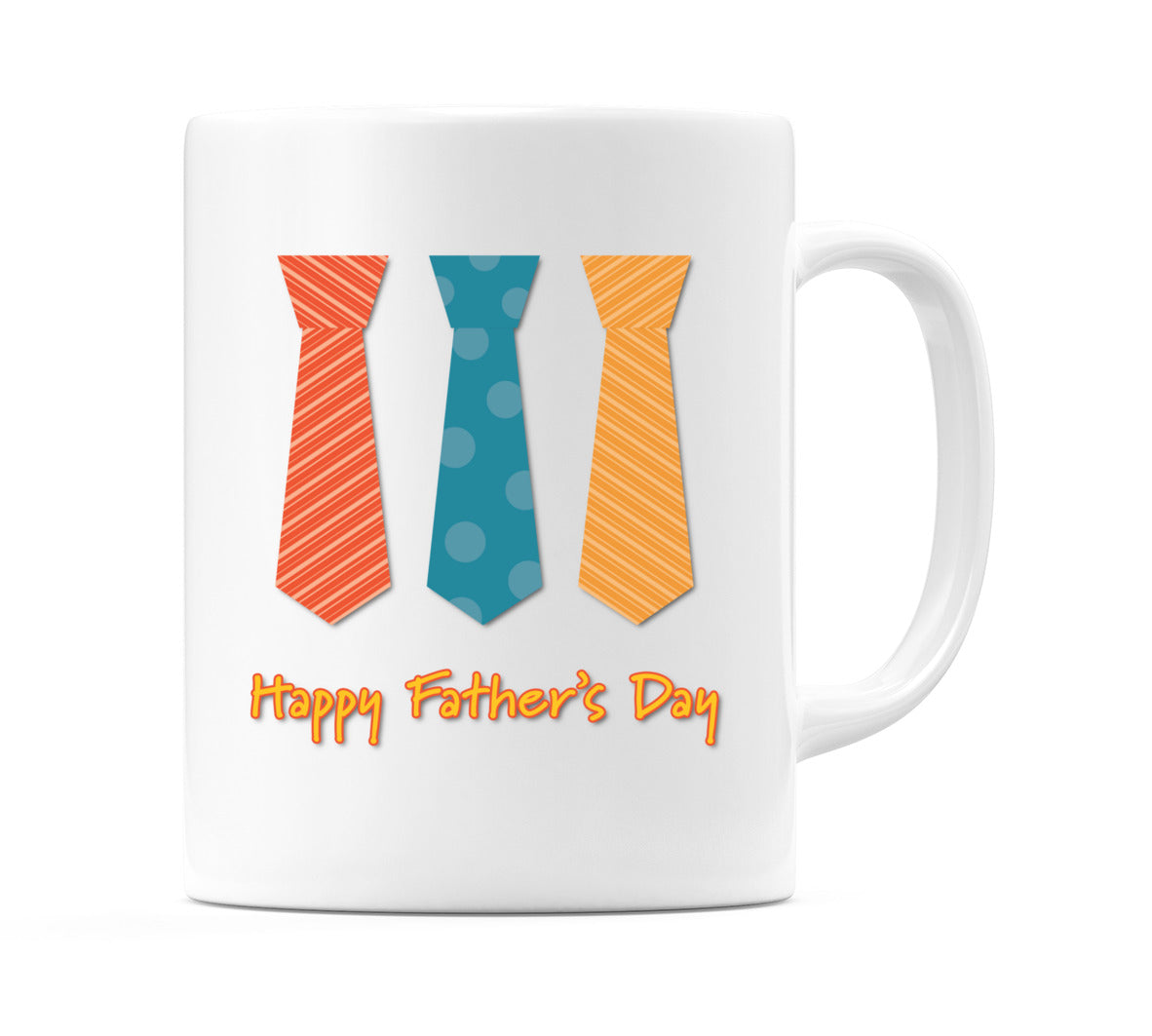 Happy Fathers Day 3 Ties Mug