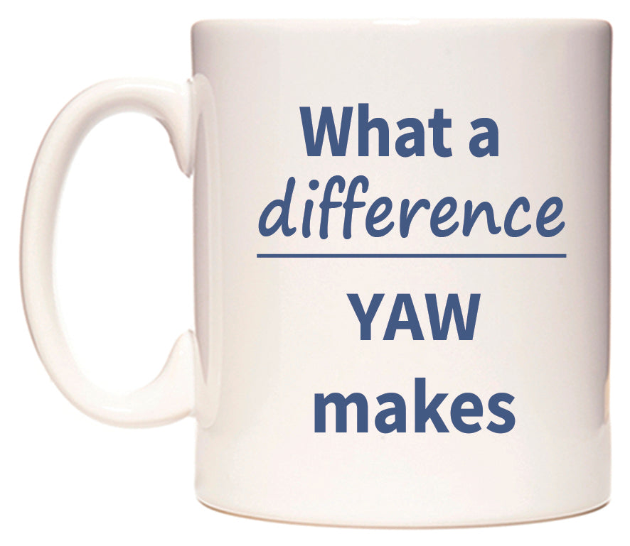 What a difference YAW makes Mug