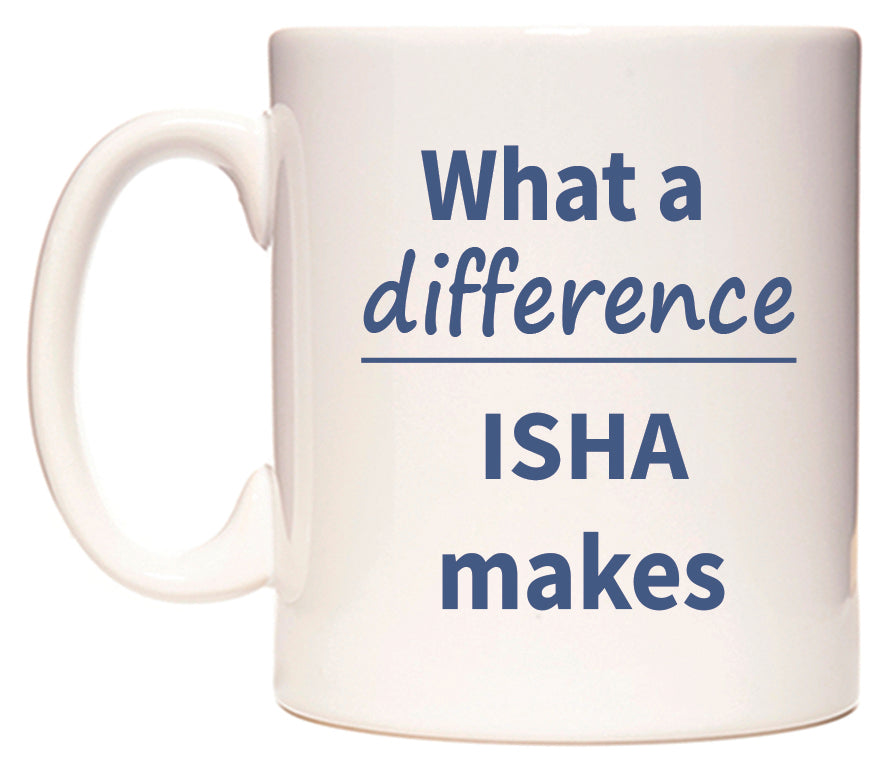 What a difference ISHA makes Mug