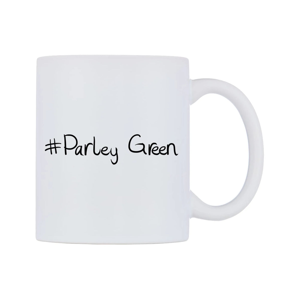Parley Green Mug — mug, left side, on a white background