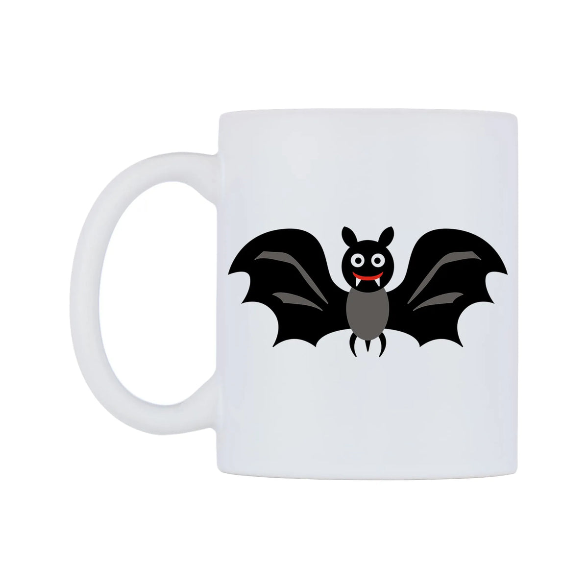Vampire Friendly Bat Mug — mug, right side, on a white background