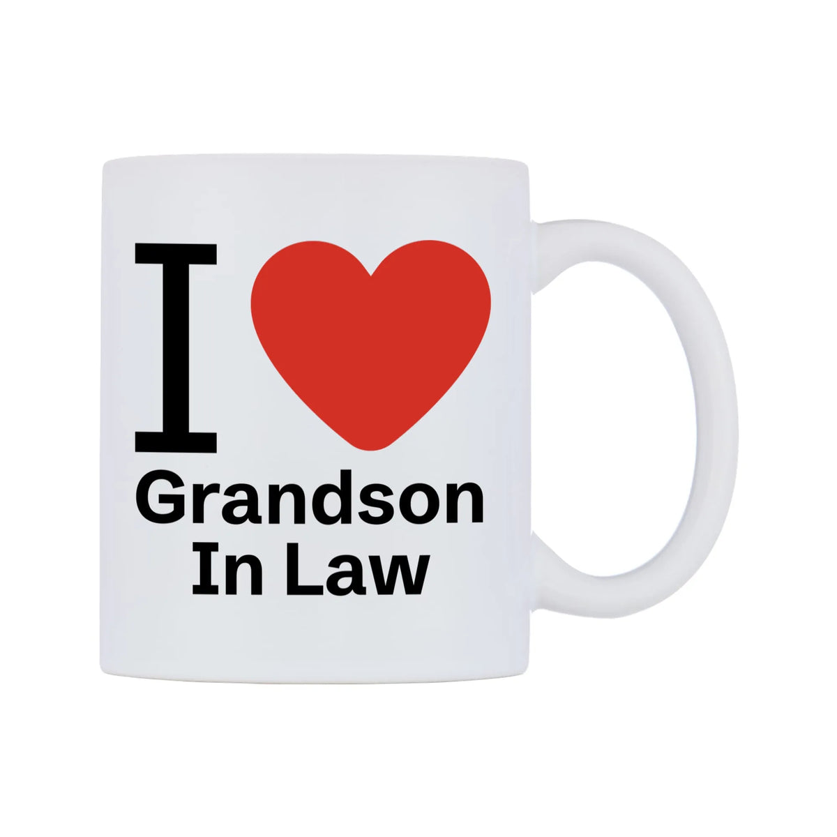I Love My Grandson In Law Mug — mug, left side, on a white background