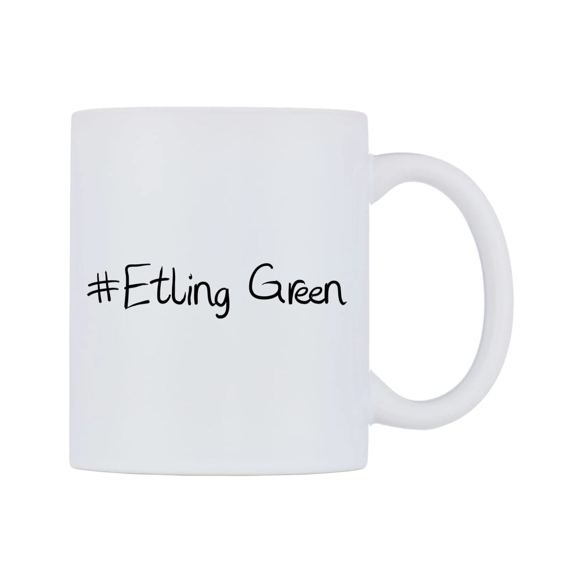 Etling Green Mug — mug, left side, on a white background