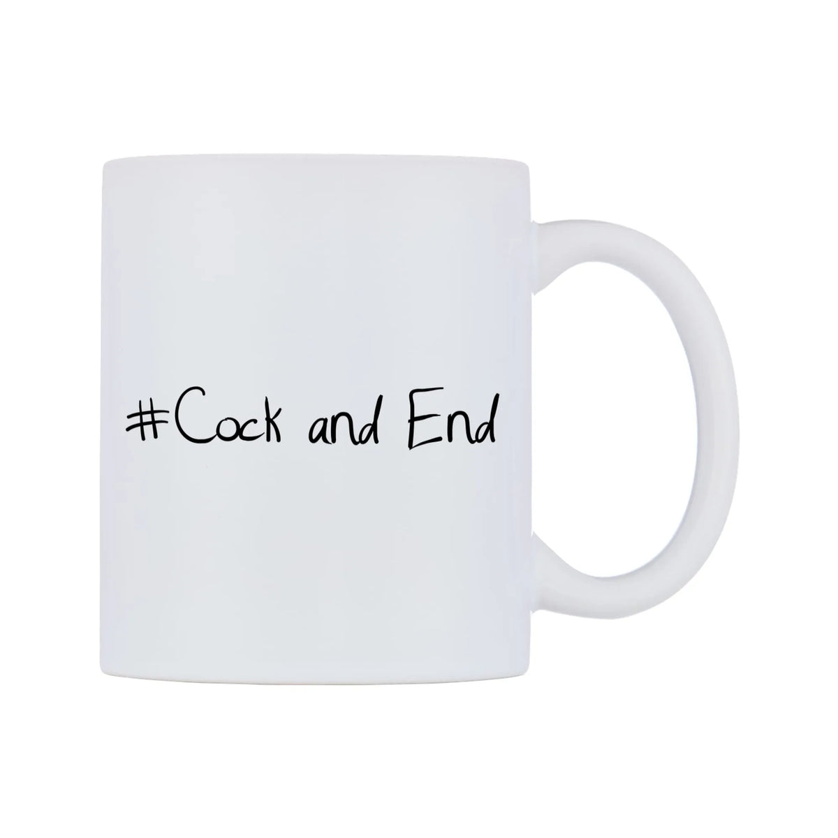 Cock and End Mug — mug, left side, on a white background