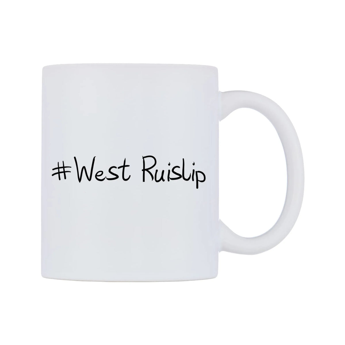 West Ruislip Mug — mug, left side, on a white background