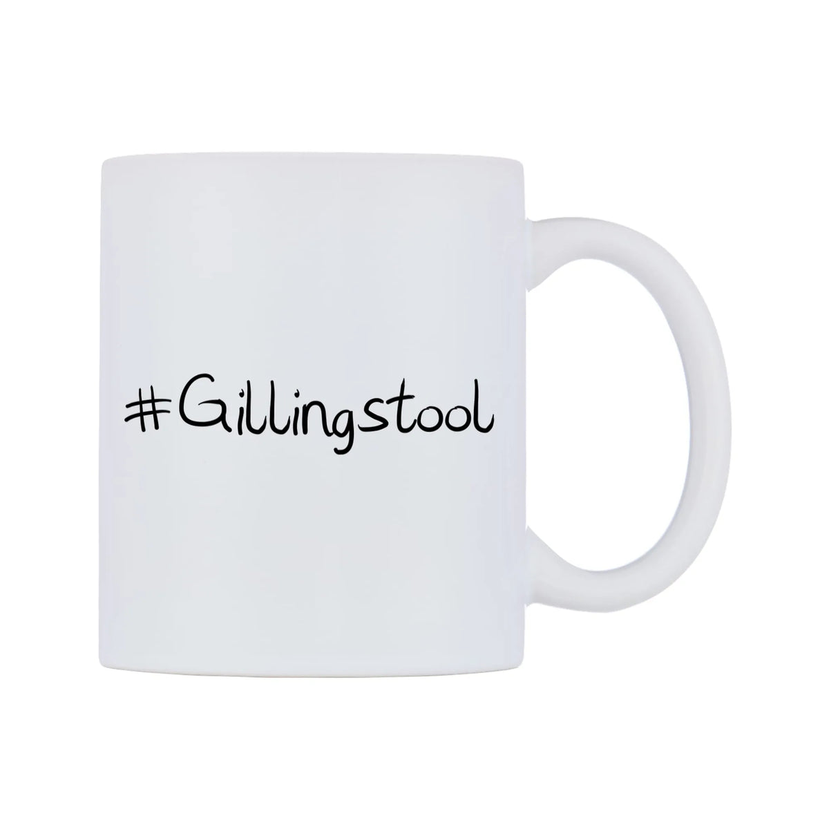 Gillingstool Mug — mug, left side, on a white background
