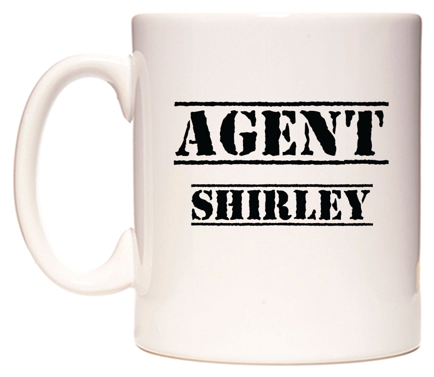This mug features Agent Shirley