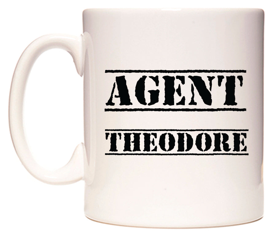 This mug features Agent Theodore