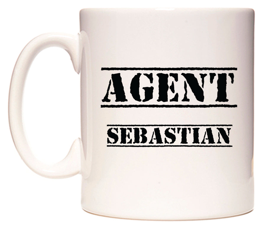 This mug features Agent Sebastian