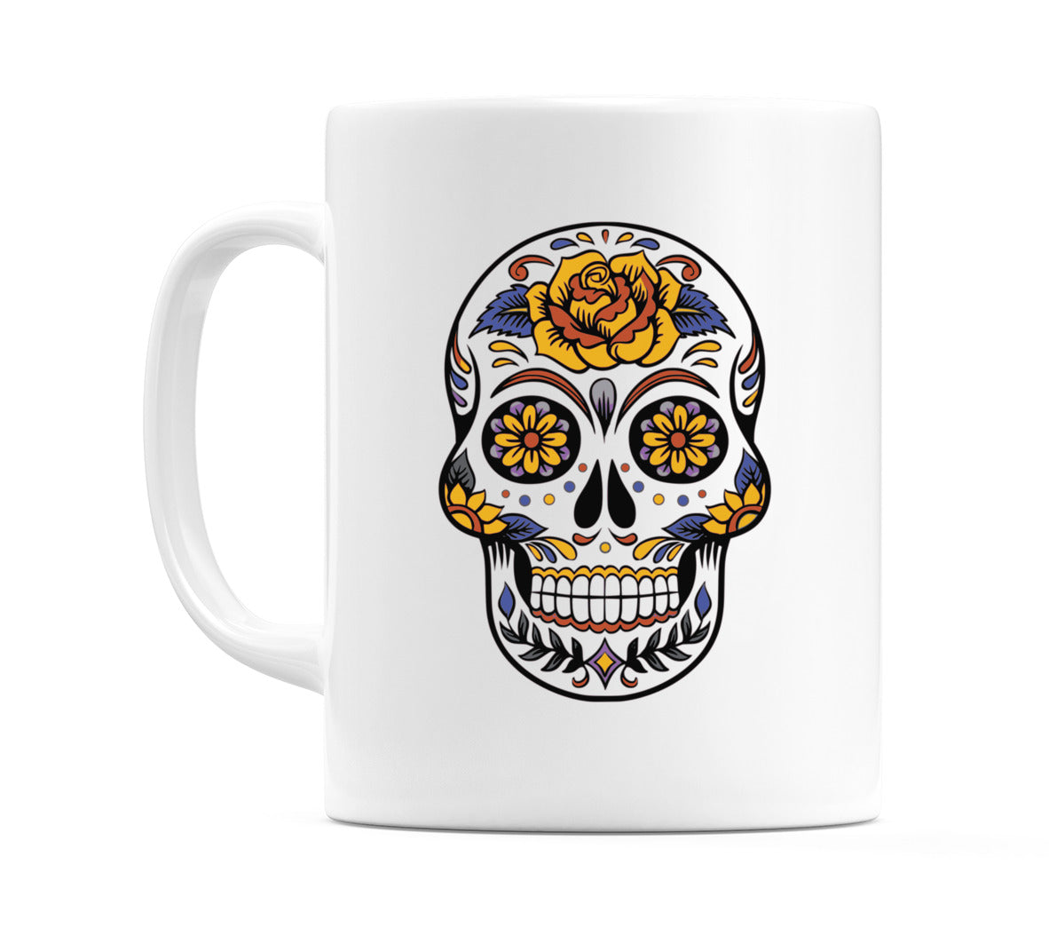 Colour Flower Skull Mug