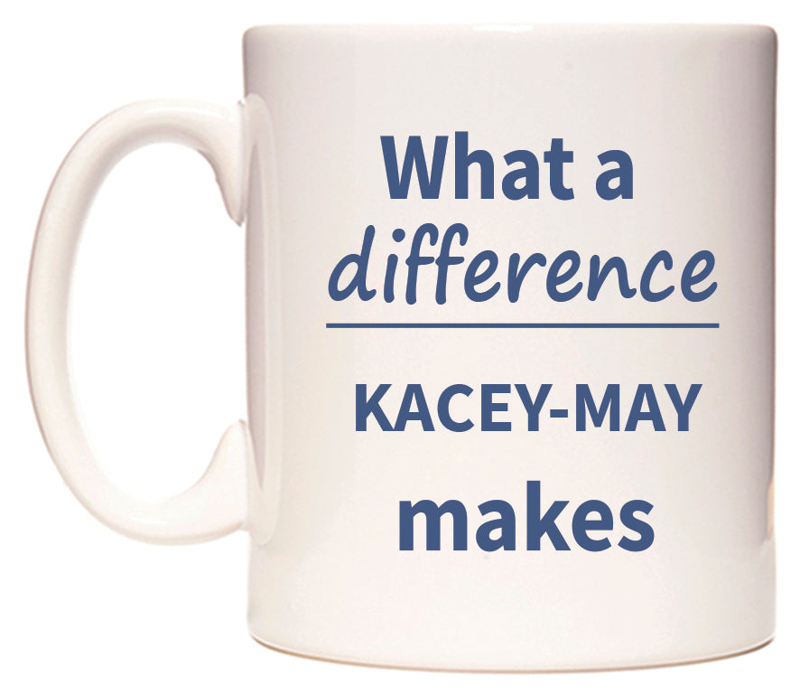 What a difference KACEY-MAY makes Mug