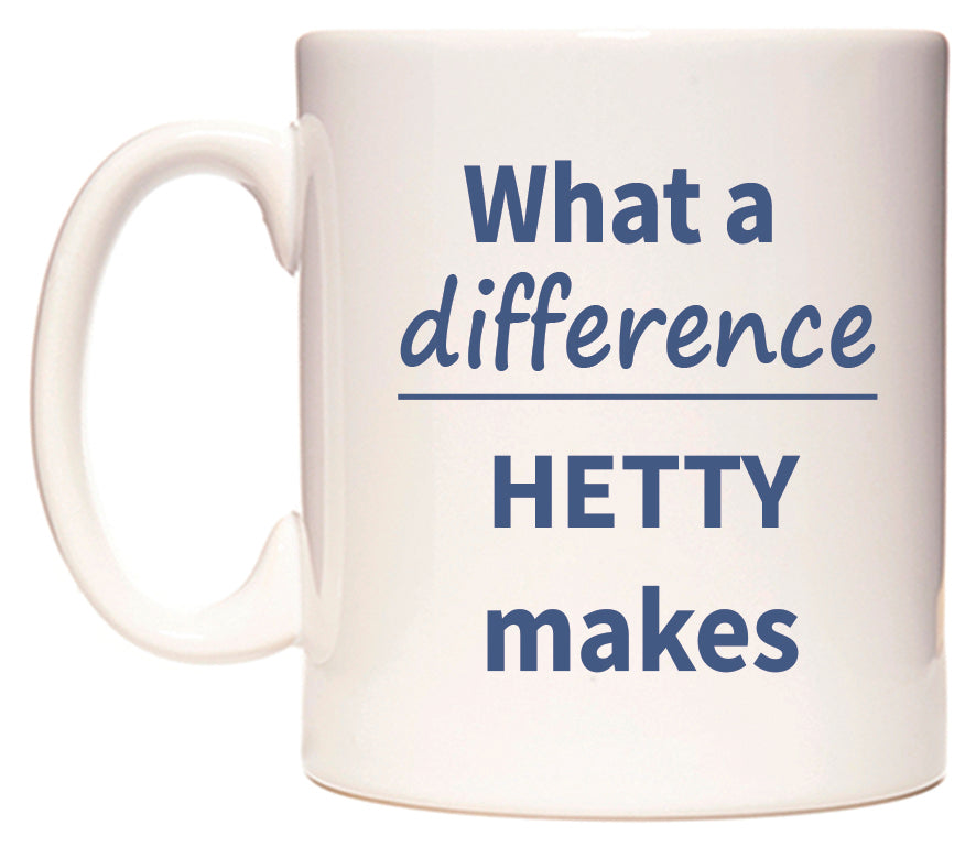 What a difference HETTY makes Mug