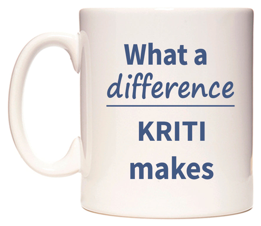 What a difference KRITI makes Mug