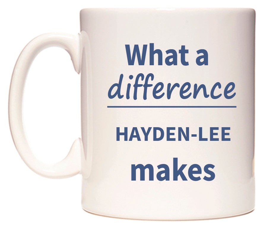 What a difference HAYDEN-LEE makes Mug