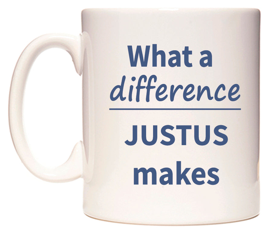 What a difference JUSTUS makes Mug