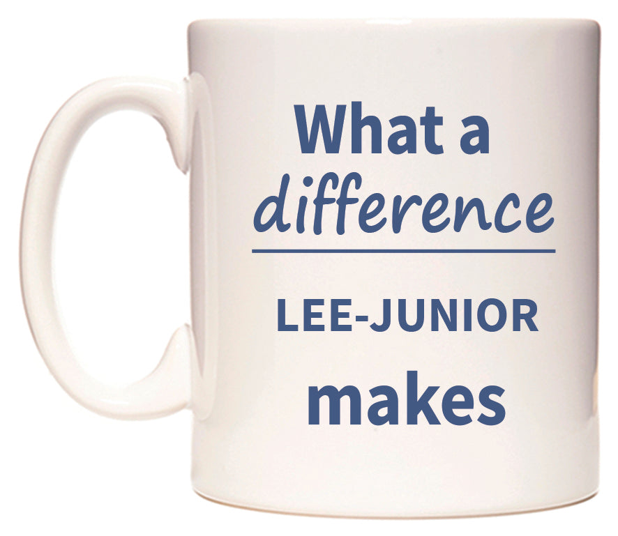 What a difference LEE-JUNIOR makes Mug