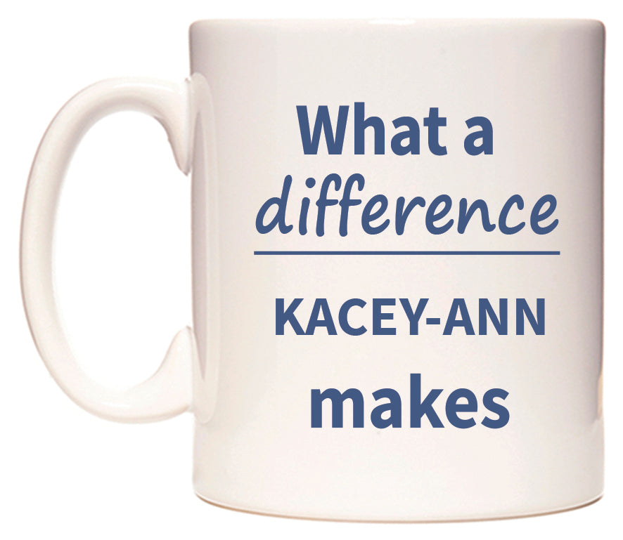 What a difference KACEY-ANN makes Mug