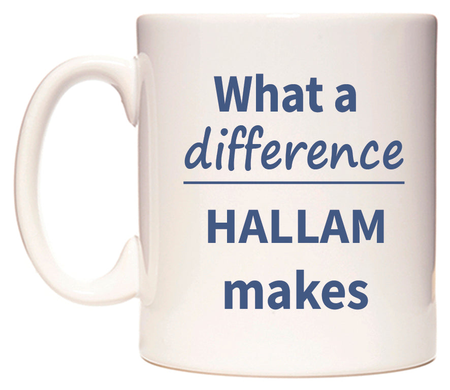 What a difference HALLAM makes Mug