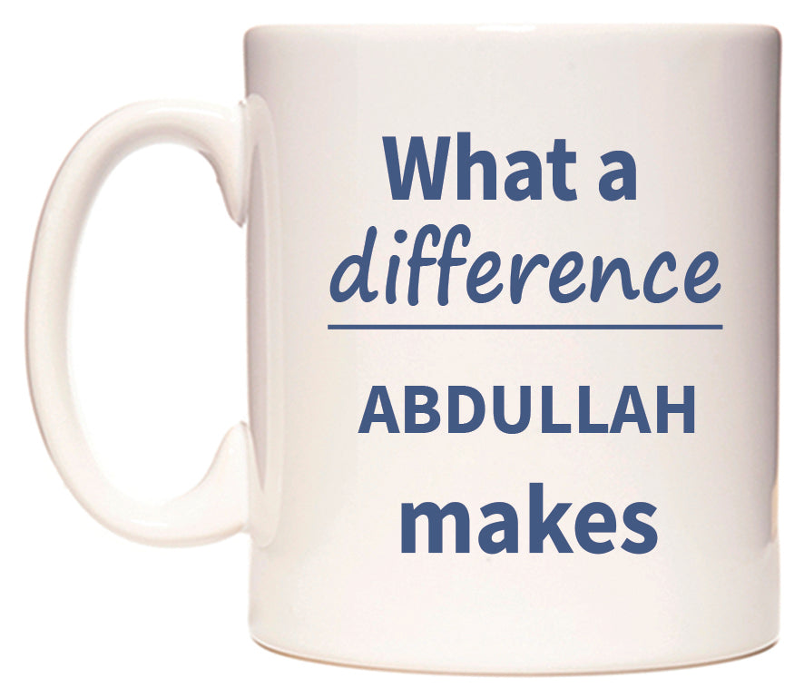 What a difference ABDULLAH makes Mug