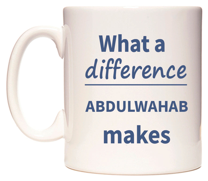 What a difference ABDULWAHAB makes Mug