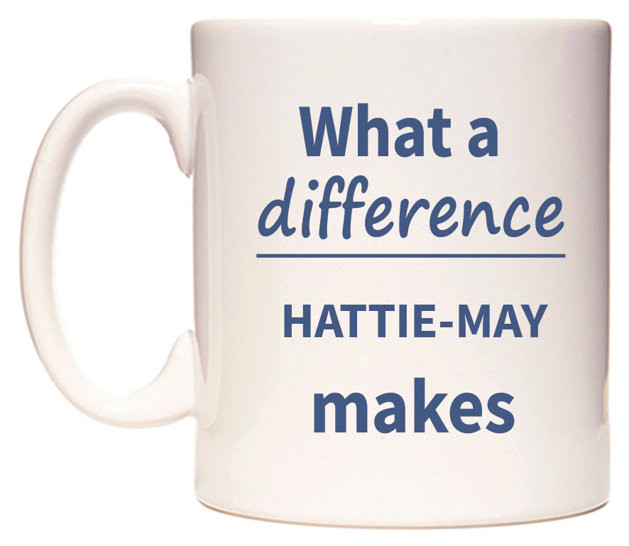 What a difference HATTIE-MAY makes Mug