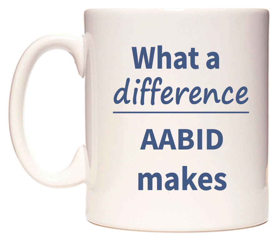 What a difference AABID makes Mug