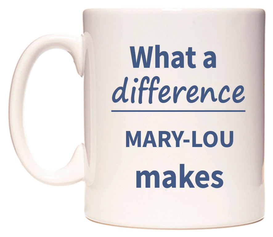 What a difference MARY-LOU makes Mug