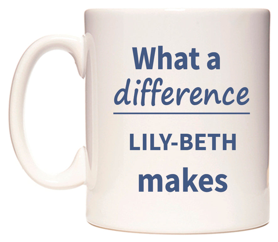 What a difference LILY-BETH makes Mug