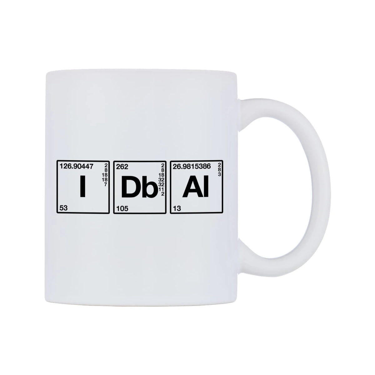 Ida - Chemistry Themed Mug — mug, left side, on a white background
