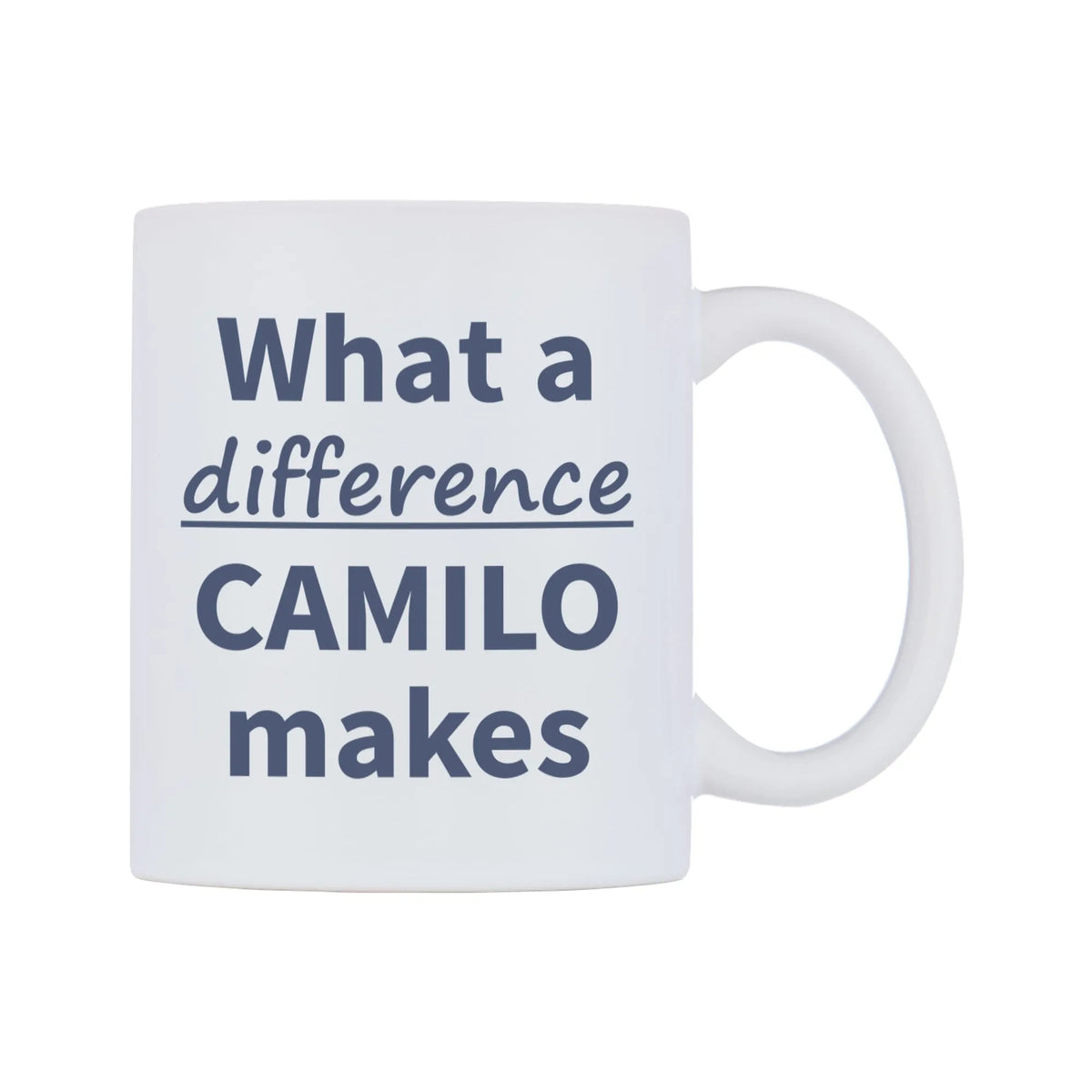 What a difference CAMILO makes Mug — mug, left side, on a white background