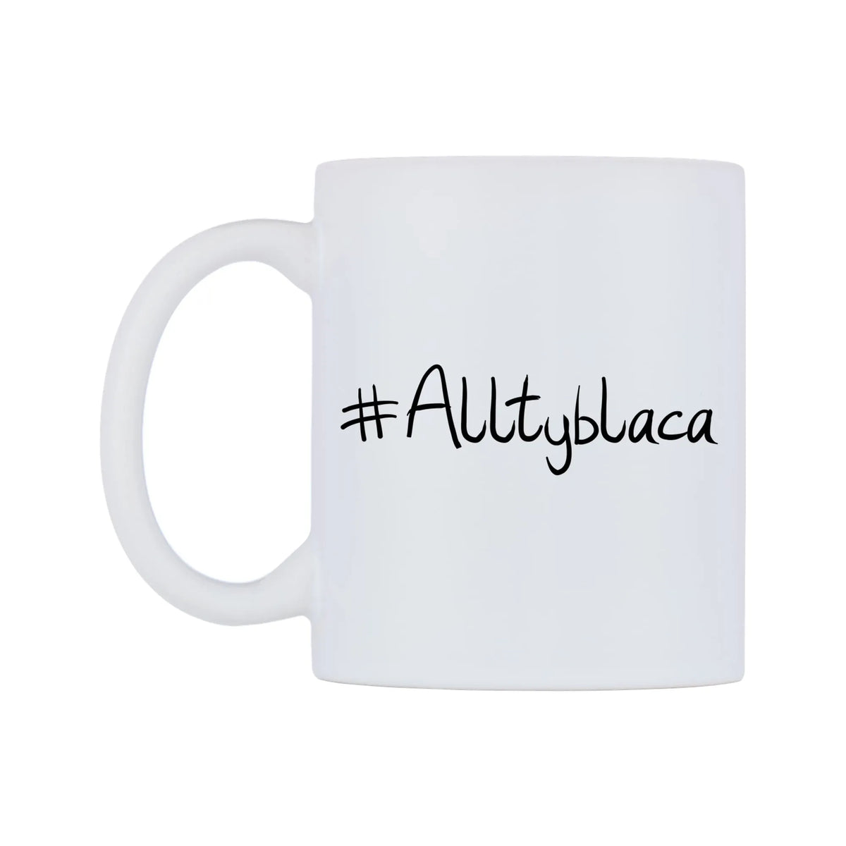 Alltyblaca Mug — mug, right side, on a white background