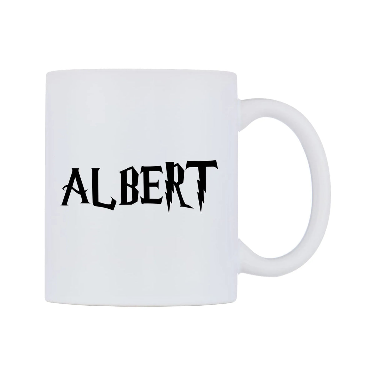 Albert - Wizard Themed Mug — white 11oz gloss mug, left side, on a white background