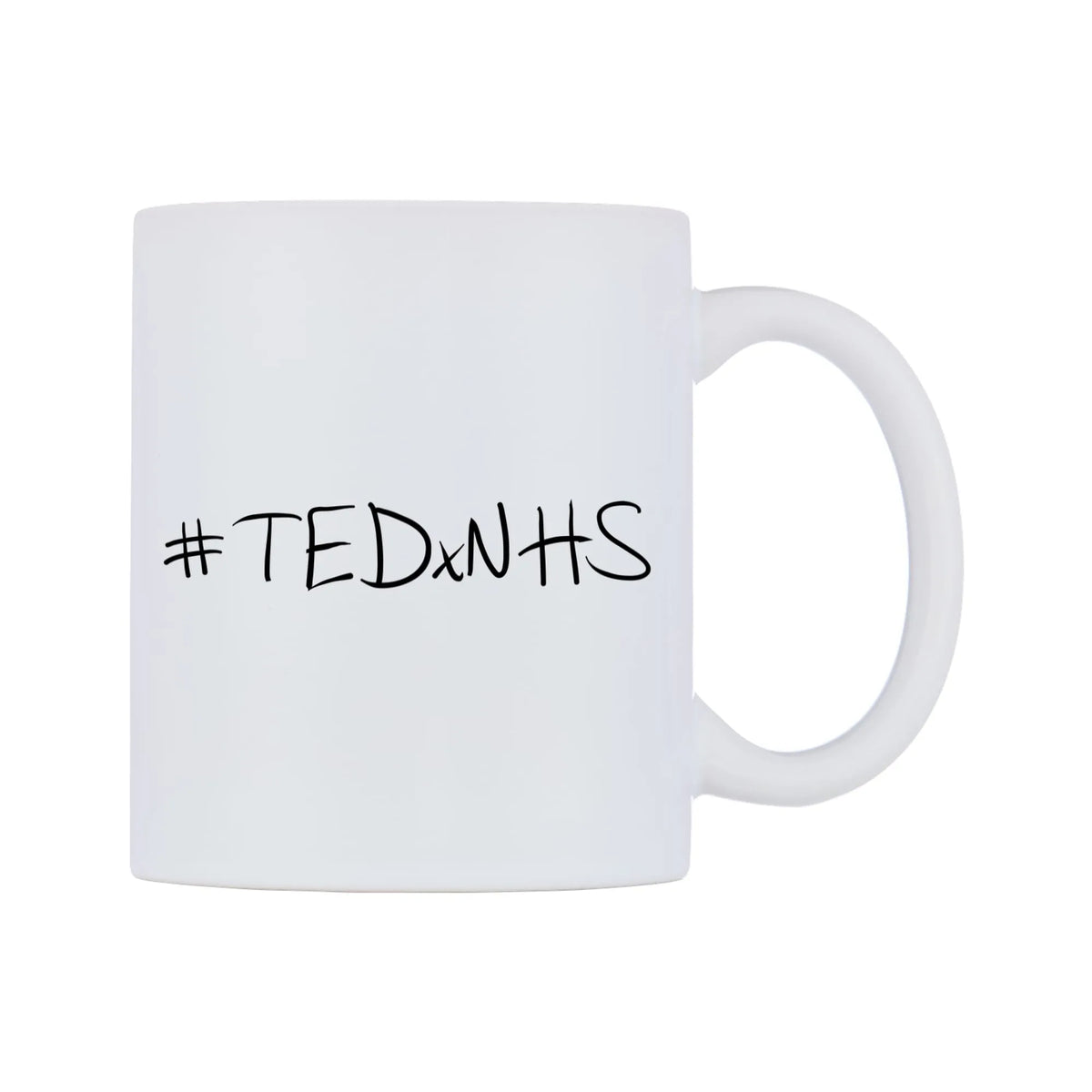 TEDxNHS Mug — mug, left side, on a white background