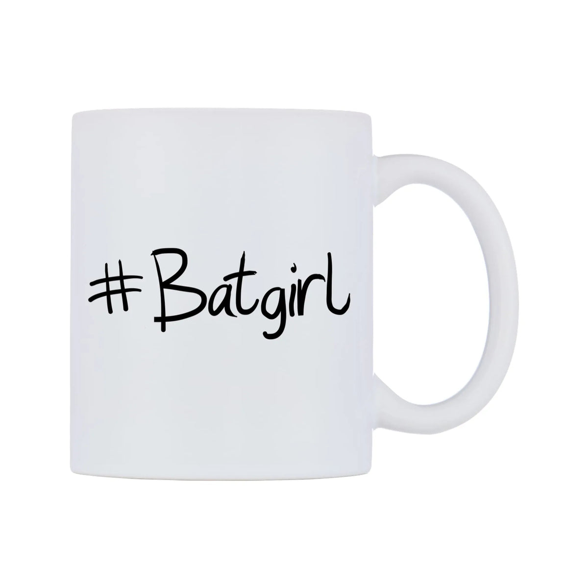Batgirl Mug — mug, left side, on a white background