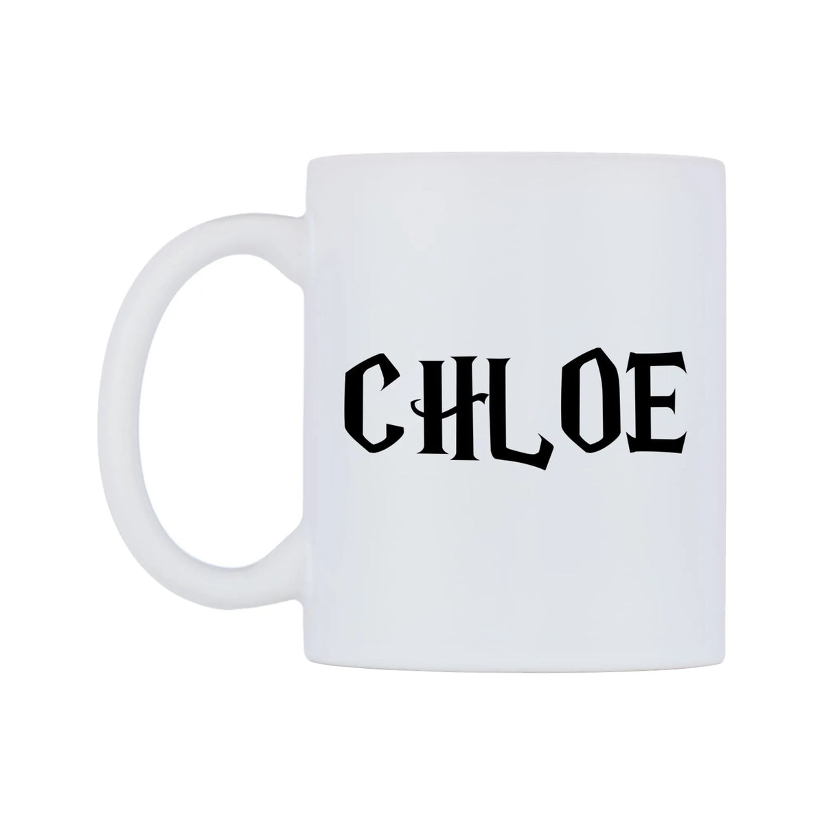 Chloe - Wizard Themed Mug — white 11oz gloss mug, right side, on a white background