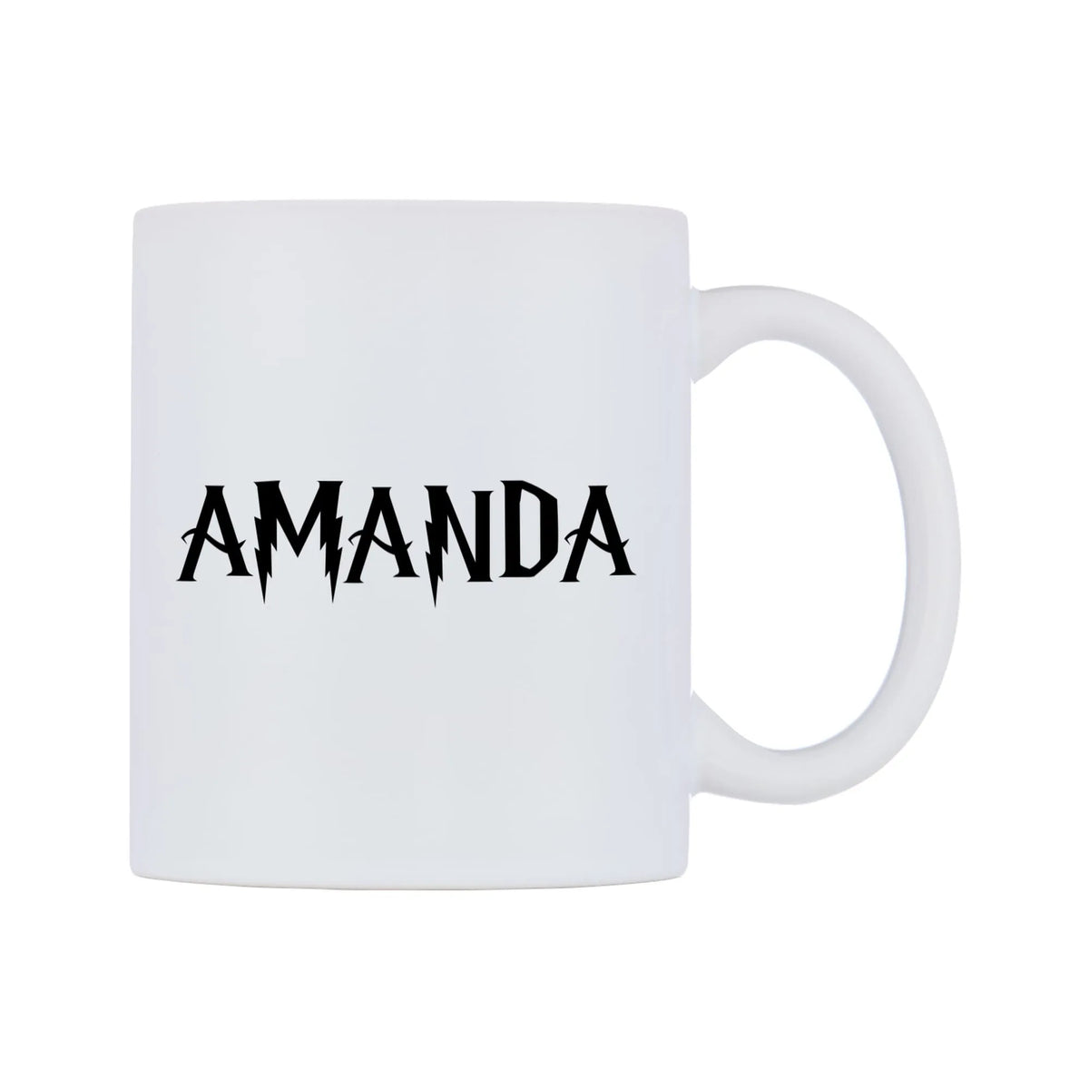 Amanda - Wizard Themed Mug — white 11oz gloss mug, left side, on a white background