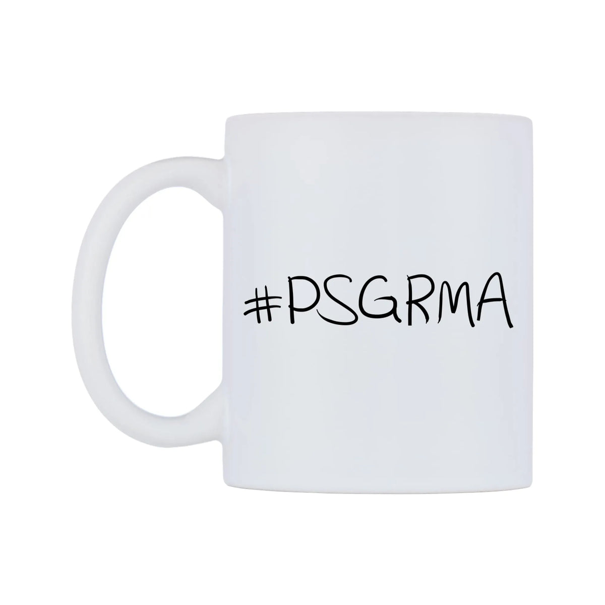 PSGRMA Mug — mug, right side, on a white background