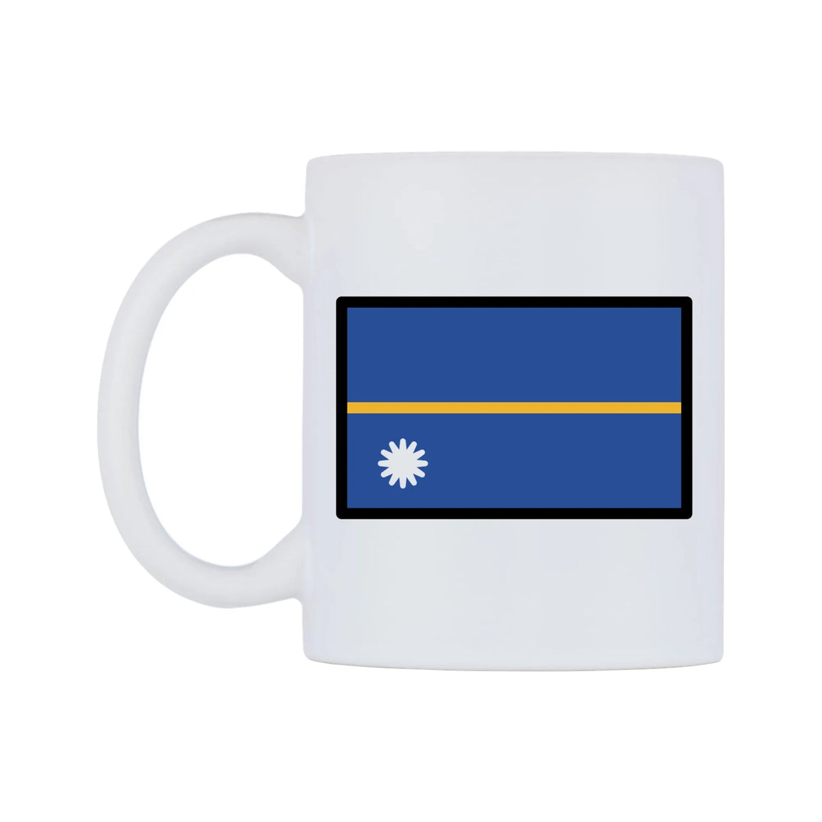 Nauru Flag Emoji Mug — mug, right side, on a white background