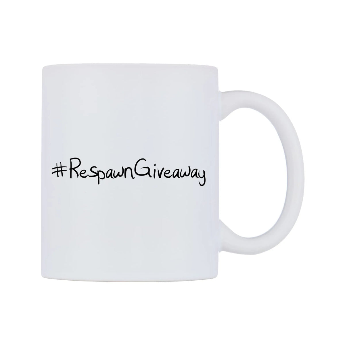 RespawnGiveaway Mug — mug, left side, on a white background