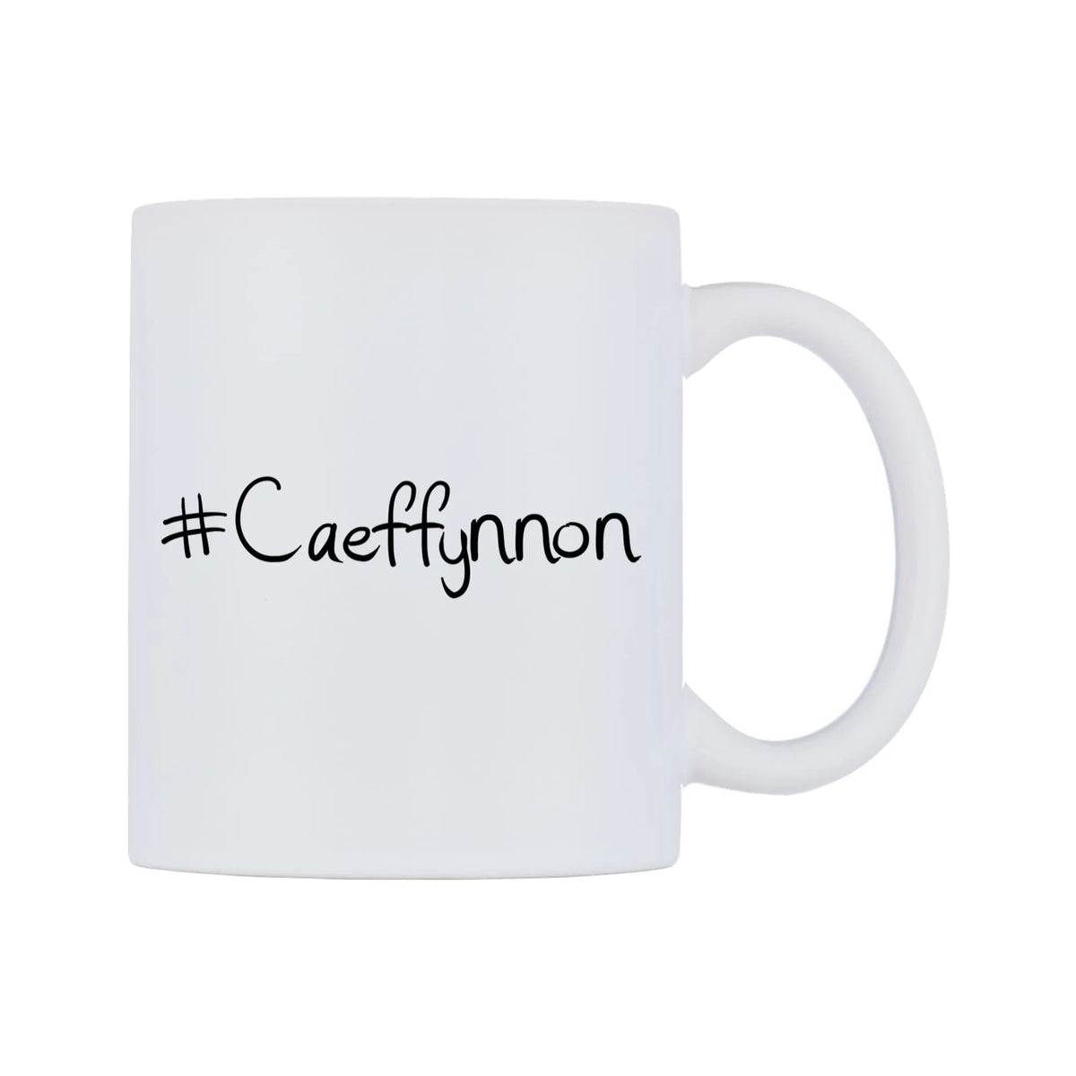 Caeffynnon Mug — mug, left side, on a white background