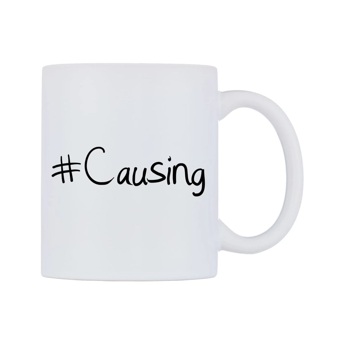 Causing Mug — mug, left side, on a white background
