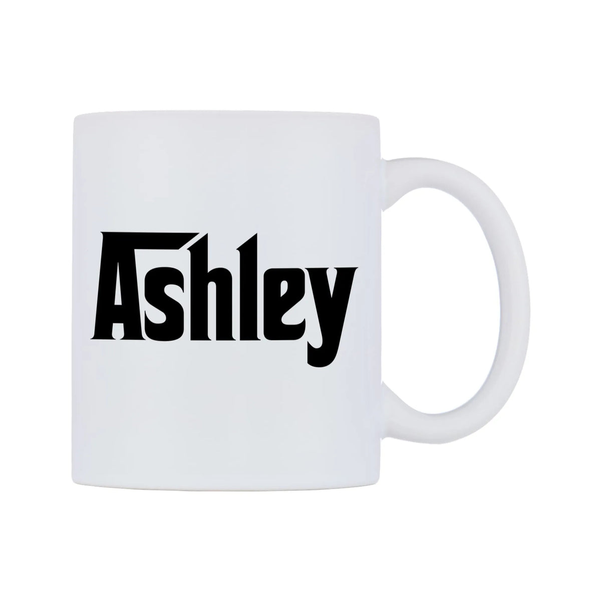 Ashley - Godfather Themed Mug — white 11oz gloss mug, left side, on a white background
