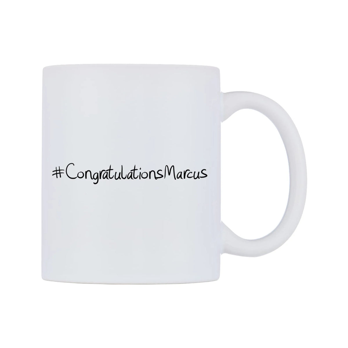 CongratulationsMarcus Mug — mug, left side, on a white background