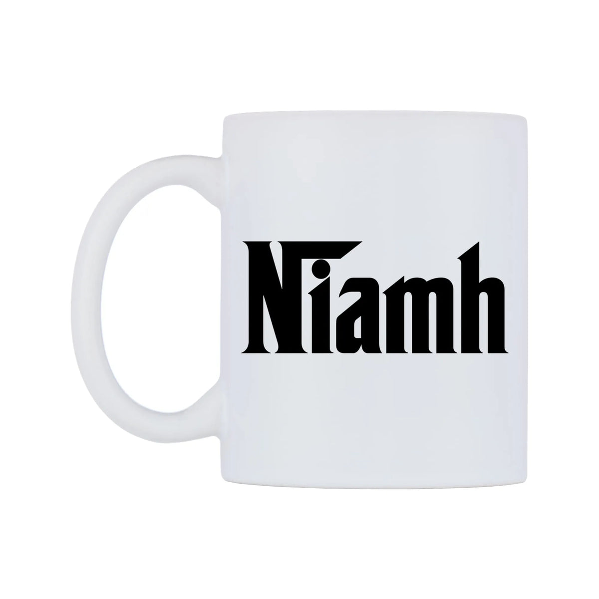 Niamh - Godfather Themed Mug — white 11oz gloss mug, right side, on a white background