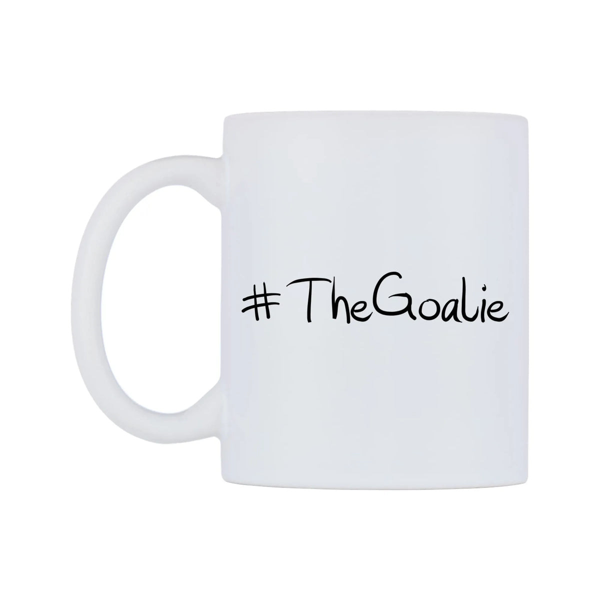 TheGoalie Mug — mug, right side, on a white background