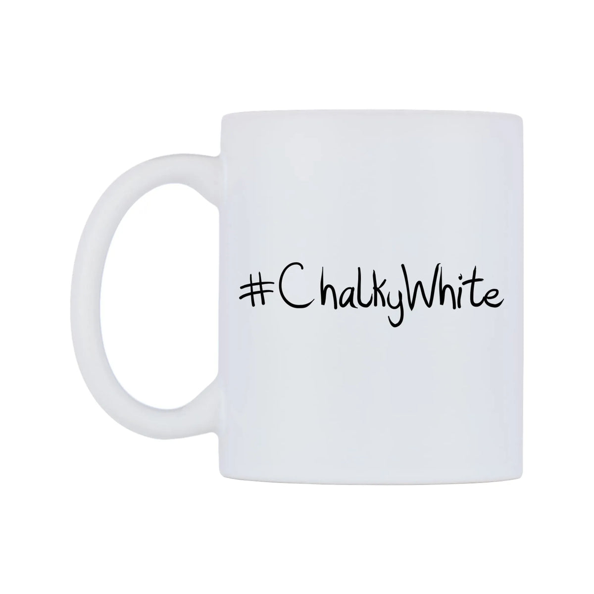 ChalkyWhite Mug — mug, right side, on a white background