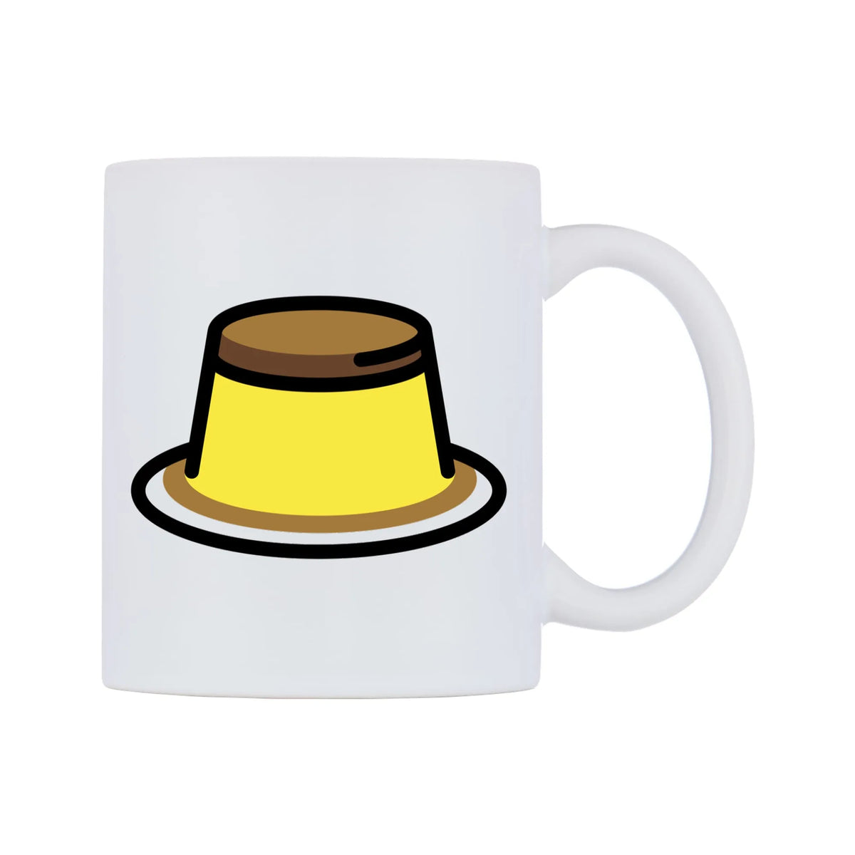 Custard Emoji Mug — mug, left side, on a white background
