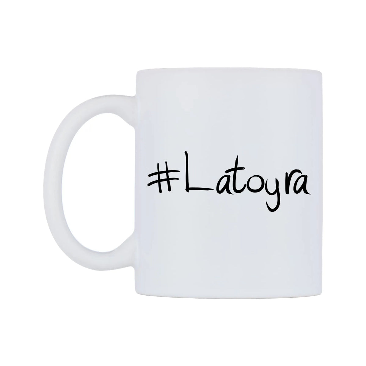 Latoyra Mug — mug, right side, on a white background