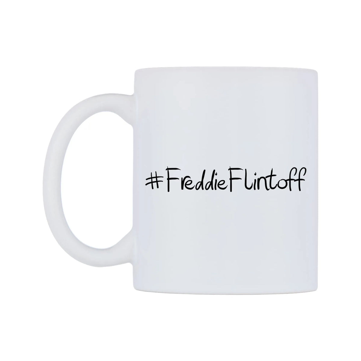 FreddieFlintoff Mug — mug, right side, on a white background